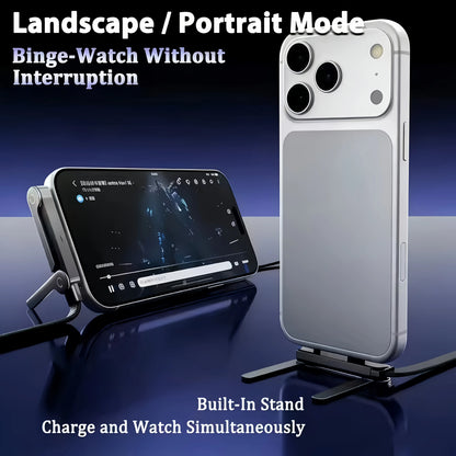 Foldable Charging Cable with Integrated Stand Fast Charging Cable Phone Tablet 240W Ultra-Fast Data Cable Phone Holder